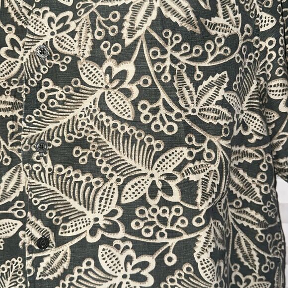 Murano Hawaiian Shirt Men’s XL Blue Cream 100% Silk Casual Button Down Aloha - Picture 4 of 4